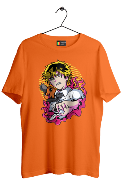 Men's t-shirt with prints Chainsaw Man. Anime, chainsaw man, demon, denji, manga, pochita, shonen. 2070702