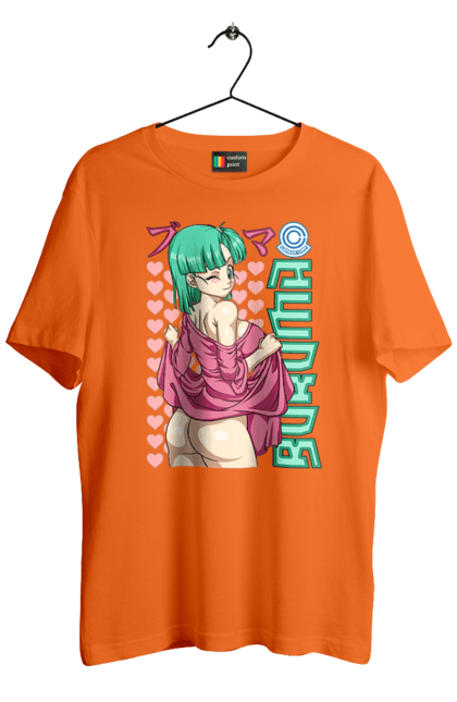 Футболка чоловіча з принтом "Перли дракона Булма". Anime, bulma, dragon ball, goku, manga, аніме, булма, гоку, манга, перли дракона. 2070702