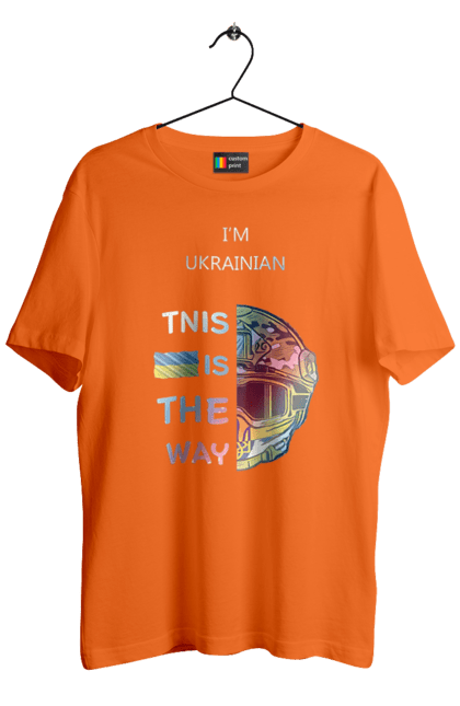 Футболка чоловіча з принтом "Я українець це шлях колорфул". Зсу, мандалоріан, символ україни зсу, солдат зсу, україна, українець це шлях, це шлях, я українець. 2070702