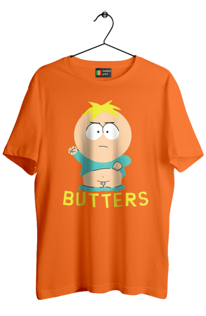 Футболка мужская с принтом Южный Парк Баттерс. Butters, south park, баттерс, мультфильм, южный парк. 2070702