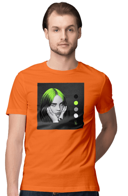 Футболка чоловіча з принтом "Біллі Ейліш". Біллі, біллі ейліш, ейліш. 2070702