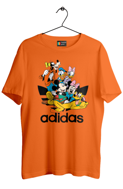 Футболка чоловіча з принтом "Adidas Міккі Маус". Adidas, mickey mouse, адідас, дісней, міккі, міккі маус, мультфільм. 2070702