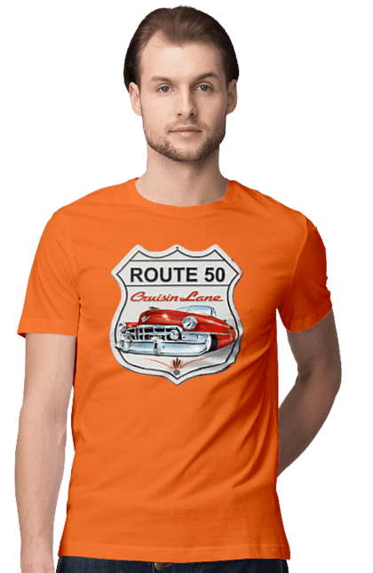 Футболка чоловіча з принтом "Route 50". Байк, байкер, байкер клуб, брат, брати, брутал, гарячий асфальт, гарячий кінь, гарячий стрижень, дорога 50, дорога 66, дорога 80, дороги америки, дороги україни, жага швидкості, клуб байкерів, мотоцикл, мотоцикліст, справжній чоловік, чувак, швидкість. 2070702