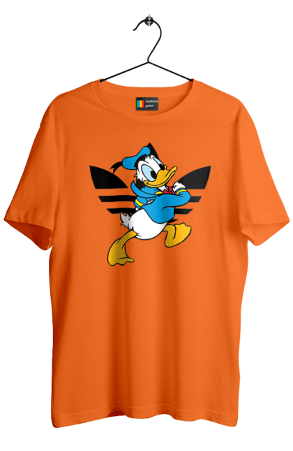 Футболка чоловіча з принтом "Adidas Дональд Дак". Adidas, daisy duck, donald duck, адідас, дейзі дак, дональд дак, мультсеріал, мультфільм. 2070702