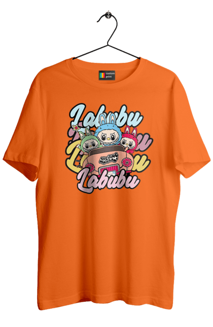 Футболка чоловіча з принтом "Лабубу". Іграшка лабубу, лабубу, лабубу кока кола, мерч лабубу, мила, рожева лабубу, смішна лабубу. 2070702