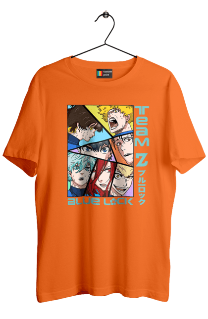 Men's t-shirt with prints Blue Lock. Anime, blue lock, blue prison, manga, sport, sports anime. 2070702