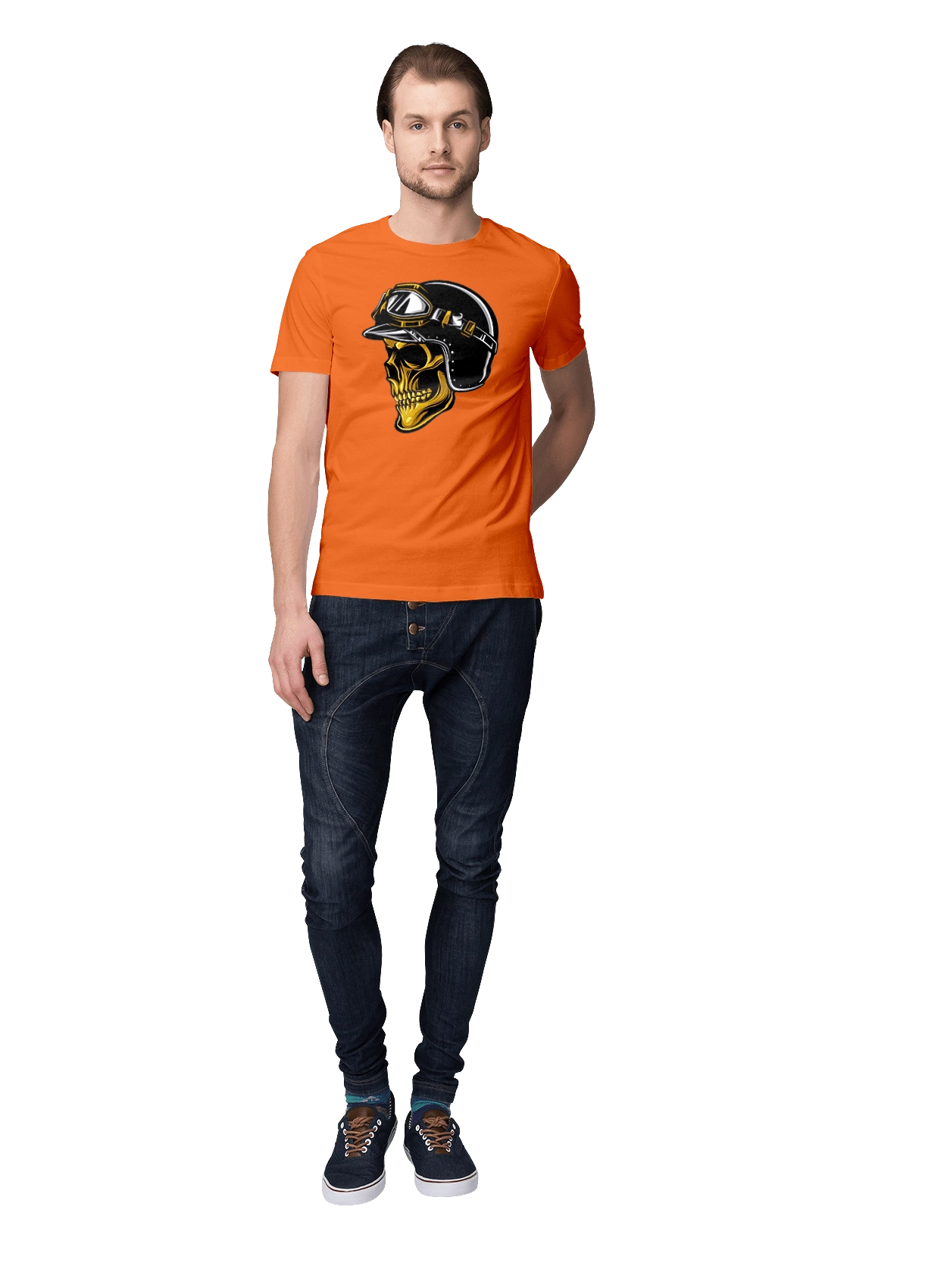 Череп в мотошлеме