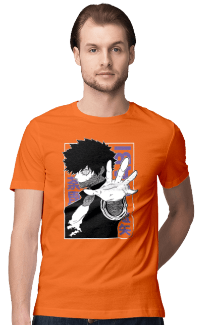 Футболка чоловіча з принтом "Моя академія героїв Дабі". Dabi, my hero academia, todoroki, toya todoroki, академія юей, аніме, дабі, моя академія героїв, тодорокі, тойя тодорокі. 2070702