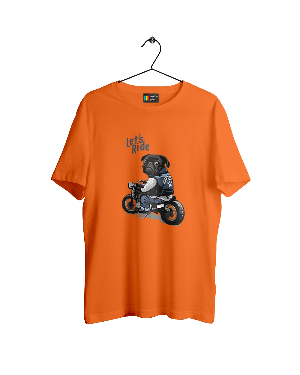 Мопс на мотоциклі