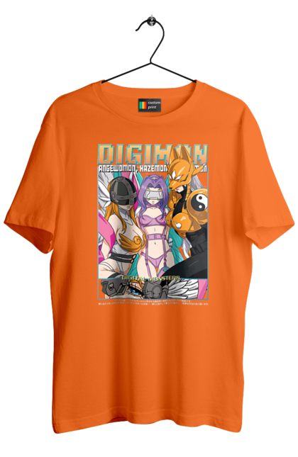 Men's t-shirt with prints Digimon. Bandai, digimon, digital monsters, media franchise, virtual pets. 2070702