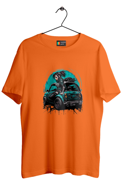 Футболка чоловіча з принтом "Кіберпанк дівчина". Арт, графіка, дівчата, ігри, кіберпанк, малюнок. 2070702