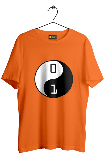 Футболка чоловіча з принтом "Інь Янь". Angular, c, css, html, it, javascript, jquery, php, python, react, svelt, vue, айтишник, айті, гумор, код, кодувати, прогер, програміст, програмісти, ти ж, ти ж програміст, тиж програміст. 2070702