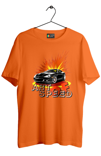 Men`s t-shirt with prints Speed. Auto, auto, car, race, speed. 2070702