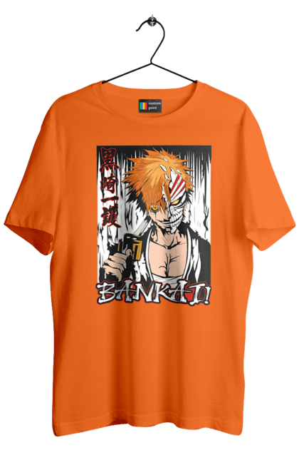 Футболка мужская с принтом Блич Ичиго Куросаки. Anime, bleach, ichigo kurosaki, manga, аниме, блич, ичиго, ичиго куросаки, манга. 2070702