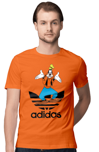 Футболка чоловіча з принтом "Adidas Гуфі". Adidas, goofy, адідас, гуфі, мультсеріал, мультфільм, пес, собака. 2070702