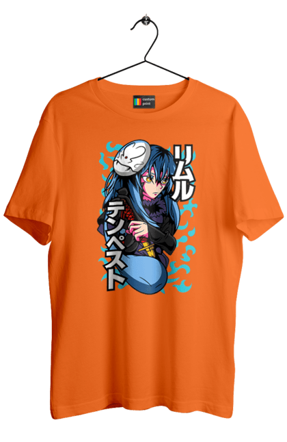 Men's t-shirt with prints Regarding Reincarnated to Slime Rimuru Tempest. Anime, manga, reincarnated to slim, reincarnated to slime, rimuru, rimuru tempest, short story, slime. 2070702