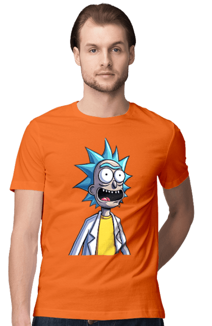 Футболка чоловіча з принтом "Рік та Морті". Rick and morty, мультфільм, наукова фантастика, пригоди, рік, рік і морті, трагікомедія, чорний гумор. 2070702