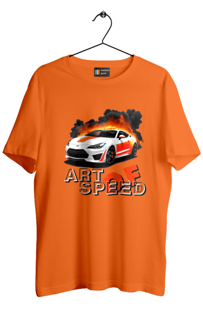 Футболка чоловіча з принтом "Швидкість". Авто, автомобіль, автомобільний, гонка, швидкість. 2070702