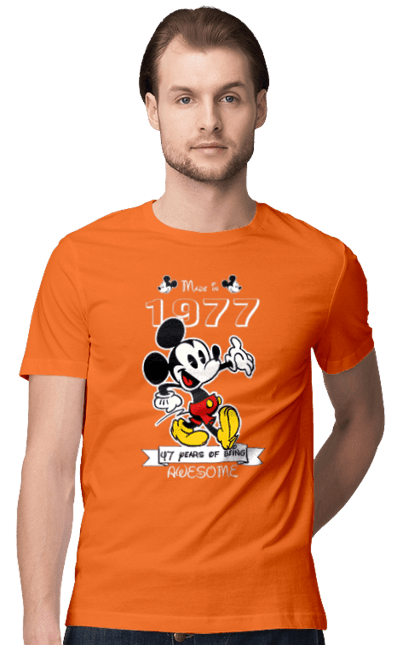 Футболка мужская с принтом Микки Маус. Mickey mouse, дисней, микки, микки маус, мультфильм. 2070702