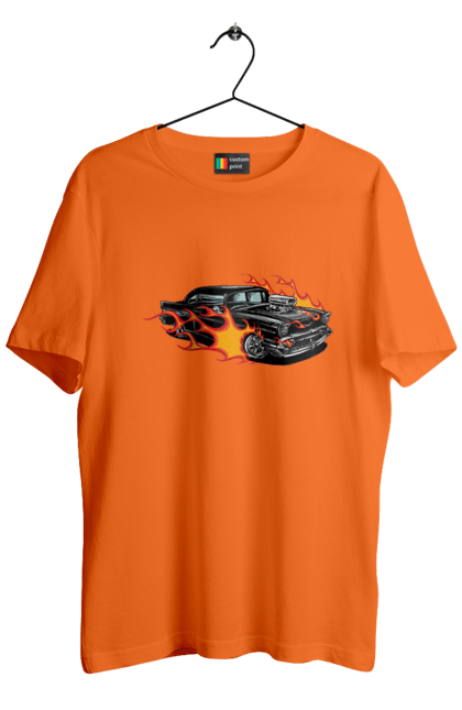 Футболка чоловіча з принтом "Машина Вогонь". Автомобіль, вогонь, машина. 2070702