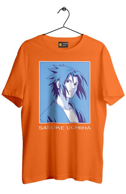 Men's t-shirt with prints Naruto Sasuke Uchiha. Anime, manga, naruto, sasuke, sasuke uchiha, team 7, team number 7, uchiha. 2070702