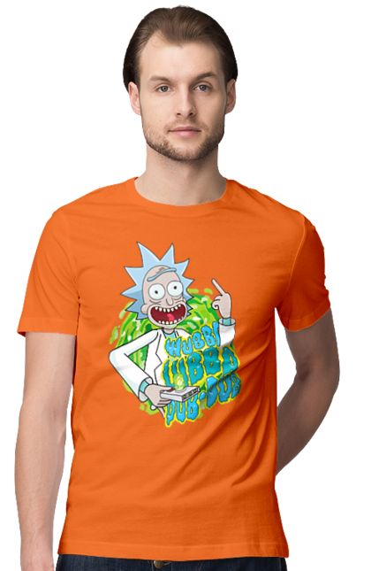 Футболка чоловіча з принтом "Рік та Морті". Rick and morty, мультфільм, наукова фантастика, пригоди, рік, рік і морті, трагікомедія, чорний гумор. 2070702