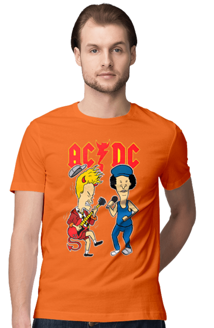 Футболка чоловіча з принтом "AC/DC". Ac dc, acdc, блюз рок, важкий рок, група, музика, рок н ролл, хард рок. 2070702