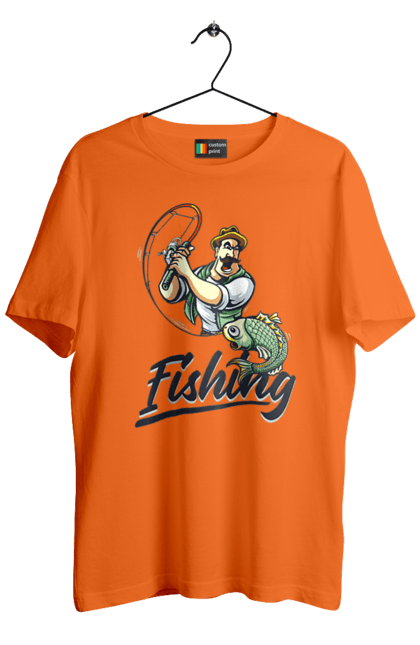 Футболка чоловіча з принтом "Рибалка, літо". Відпочинок, літо, рибалка. 2070702