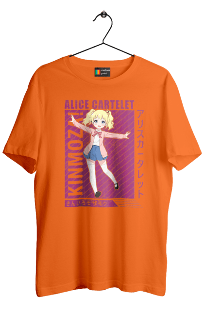 Футболка чоловіча з принтом "Золота мозаїка Аліса Картелет". Alice cartelet, anime, kiniro mosaic, kinmoza, manga, аліса, аліса картелет, аніме, золота мозаїка, манга. 2070702