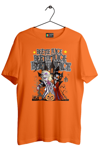 Men's t-shirt with prints Beetlejuice. Beetlejuice, comedy, ghost, horror, movie, tim burton, warner bros. 2070702