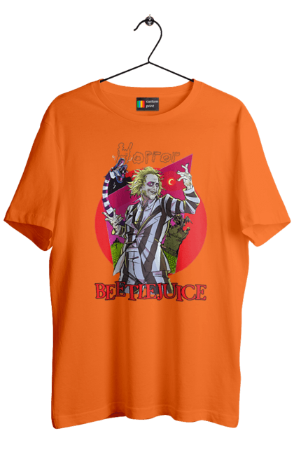 Men's t-shirt with prints Beetlejuice. Beetlejuice, comedy, ghost, horror, movie, tim burton, warner bros. 2070702