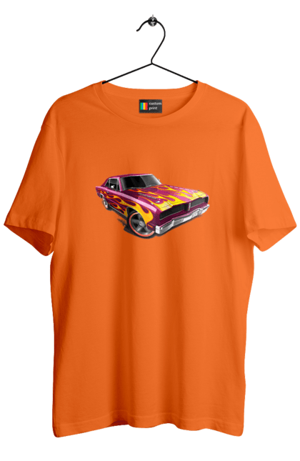 Футболка чоловіча з принтом "Машина вогонь". Їзда, машина, швидкість. 2070702