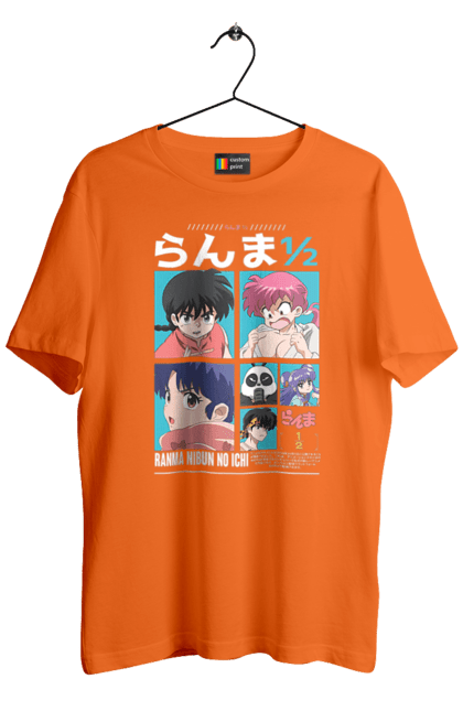 Men's t-shirt with prints Ranma 1/2. Action movie, anime, comedy, manga, mystic, ranma, romance, shampoo. 2070702