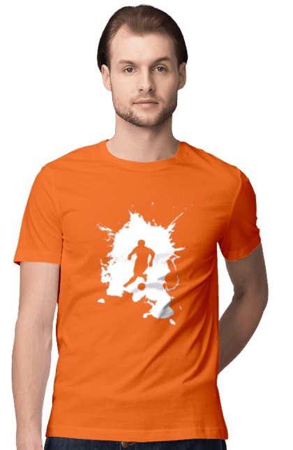 Футболка чоловіча з принтом "Футбол у серці". Ворота, гол, збірна, м`яч, перемога, спорт, турнір, україна, футбол, чемпіонат. 2070702