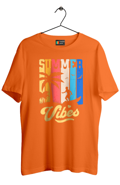 Футболка чоловіча з принтом "Пляжні літні флюїди". Відпочинок, відпустка, літо, море, пляж, серфінг, тропіки. 2070702