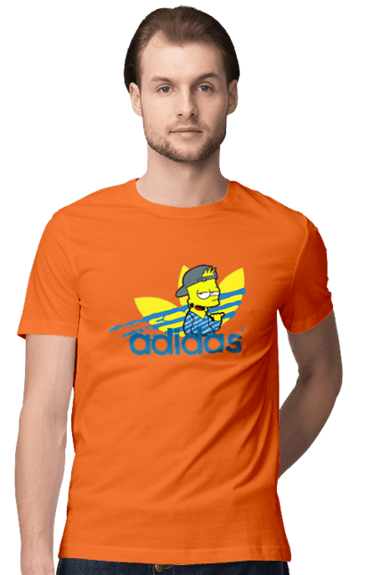 Футболка чоловіча з принтом "Adidas Барт". Adidas, bart, адідас, барт, мультфільм, серіал, сімпсон. 2070702