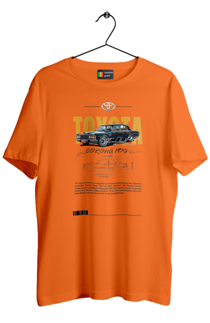 Men's t-shirt with prints Toyota Corona. Auto, automobile, car, corona, toyota, toyota corona. 2070702