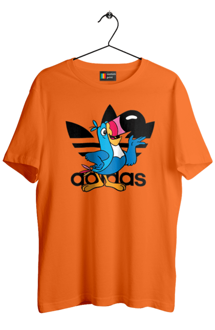 Футболка мужская с принтом Adidas Тукан Сэм. Adidas, froot loops, toucan sam, адидас, москот, тукан сэм. 2070702