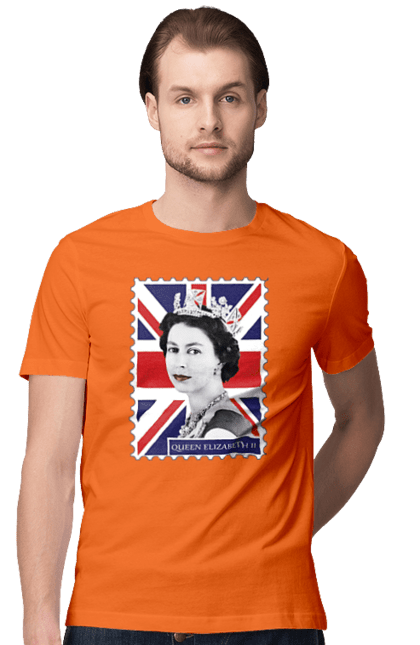 Футболка чоловіча з принтом "Королева Єлизавета II". Britain, british, england, platinum jubilee, queen, queen elizabeth, queen elizabeth ii, rip queen elizabeth, королева єлизавета. 2070702