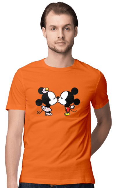 Футболка чоловіча з принтом "38". Mickey mouse, minnie mouse, дісней, міккі, міккі маус, мінні маус, мультфільм. 2070702