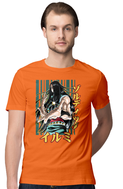 Men's t-shirt with prints Hunter × Hunter Illumi Zoldyck. Anime, hunter, hunter × hunter, hunter hunter, illumi, illumi zoldyck, manga, zoldyck. 2070702