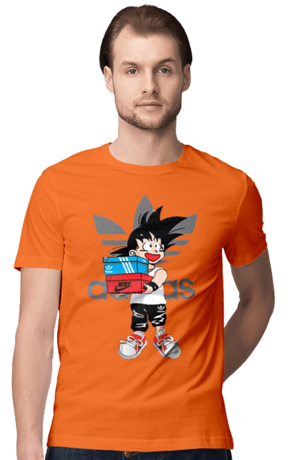 Футболка мужская с принтом Adidas Сон Гоку. Adidas, anime, dragon ball, son goku, адидас, аниме, гоку, жемчуг дракона, манга, сон гоку. 2070702