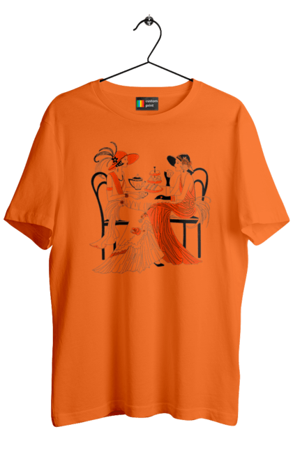 Футболка чоловіча з принтом "Дами В Червоному". Дами, посиденьки, чаювання. 2070702