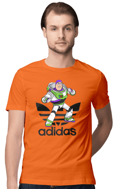 Футболка чоловіча з принтом "Adidas Базз Лайтер". Adidas, buzz lightyear, toy story, адідас, базз лайтер, історія іграшок, мультфільм. 2070702