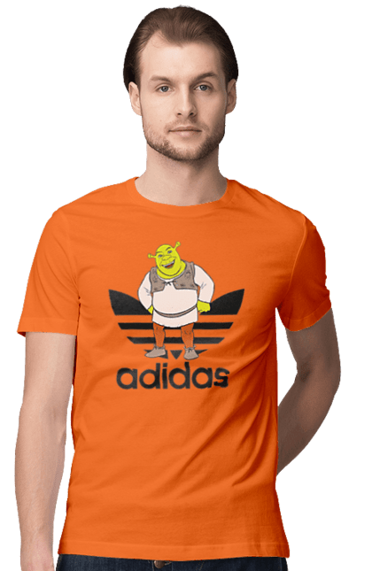 Футболка чоловіча з принтом "Adidas Шрек". Adidas, shrek, адідас, мульт, мультфільм, огр, шрек. 2070702