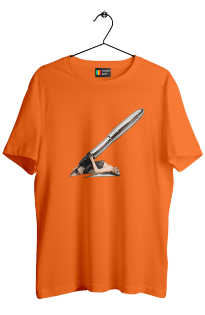 Футболка чоловіча з принтом "Великий Патрон". Дівчина, куля, патрон. 2070702