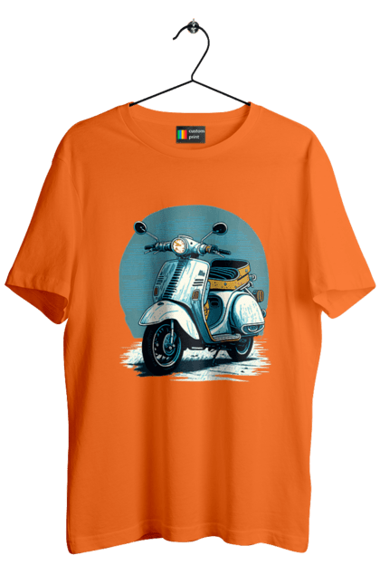 Футболка чоловіча з принтом "Мопед". Відпочинок, літо, мопед, скутер, швидкість. 2070702