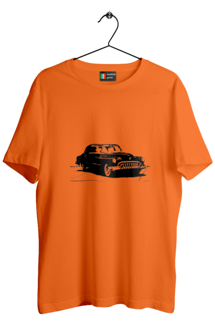 Men`s t-shirt with prints Auto.6. Auto, black and white, graphics, picture, retro car. 2070702