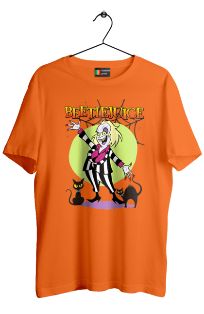 Men's t-shirt with prints Beetlejuice. Beetlejuice, comedy, ghost, horror, movie, tim burton, warner bros. 2070702