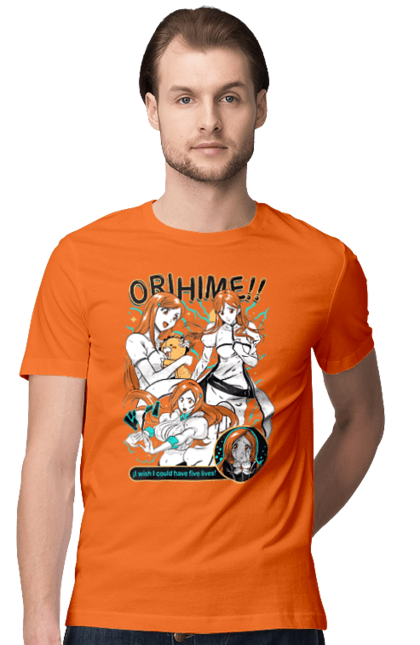 Футболка чоловіча з принтом "Бліч Іноуе Оріхіме". Anime, bleach, manga, orihime inoue, аніме, бліч, іноуе оріхіме, манга. 2070702